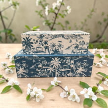 Duo Tropicalia - Kit com 2 Caixas Organizadoras