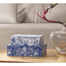 Duo Tropicalia - Kit com 2 Caixas Organizadoras