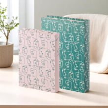 Rostos - Kit com 2 Caixas Organizadoras
