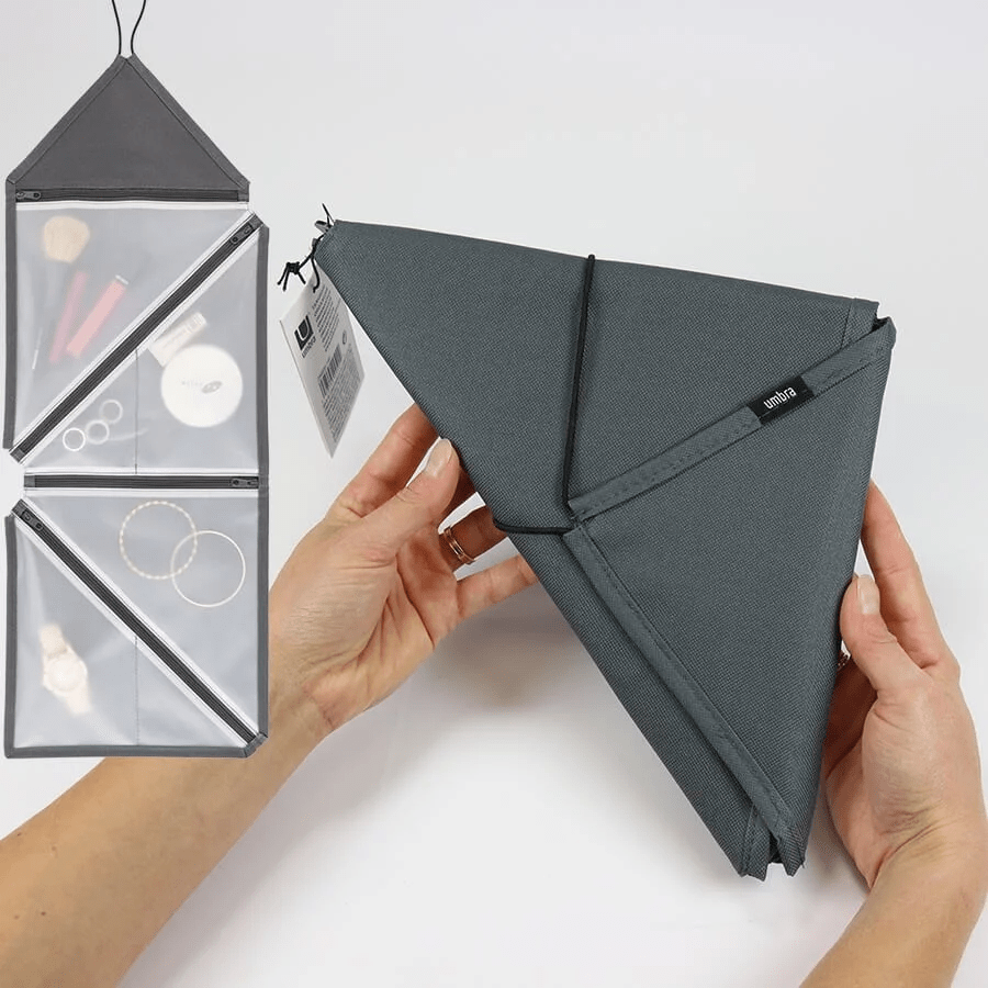Tangram - Bolsa para Maquiagem e Higiene Suspenso com Gancho