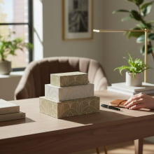 Trio Arcos De Ouro - Kit com 3 Caixas Organizadoras