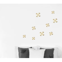Metalflower  - Conjunto Decorativo para Parede Dourado (Conjunto com 9 peças) 