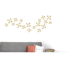 Metalflower  - Conjunto Decorativo para Parede Dourado (Conjunto com 9 peças) 