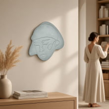 Face Dandara - Adorno de Parede em Cimento
