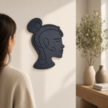 Face Zuri - Adorno Decorativo em Cimento
