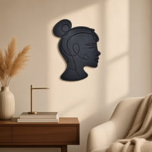 Face Zuri - Adorno Decorativo em Cimento