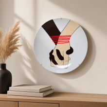 Mãos Dadas - Prato Decorativo Coleção Akai Ito