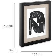 Naturale Black - Porta Retrato em Madeira e Linho Minimalista para Fotos 10x15 cm