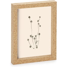 Naturale Cork - Porta Retrato em Madeira e Cortiça Minimalista para Fotos 15x20 cm