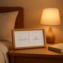 Panorama - Porta Retrato Duplo em Madeira para Fotos 10x15cm