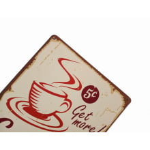 Get More Hot Coffee - Quadro Decorativo Retrô