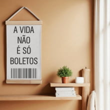 A Vida Não É Só Boletos - Flâmula Pergaminho