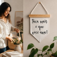 Faça mais o que você Ama - Flâmula Casinha