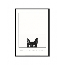 Cat Curiosity - Poster com Moldura