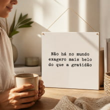 Exagero mais Belo - Quadrinho Minimalista 20x20 cm