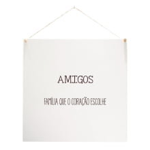 Amigos - Quadrinho Minimalista 20x20 cm