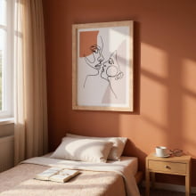 Faces em Linhas I - Quadro Decorativo Moderno