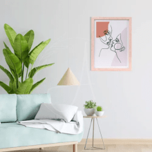 Faces em Linhas I - Quadro Decorativo Moderno