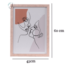 Faces em Linhas I - Quadro Decorativo Moderno