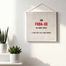 Feliz Para Sempre - Quadrinho Minimalista 20x20 cm