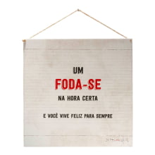 Feliz Para Sempre - Quadrinho Minimalista 20x20 cm