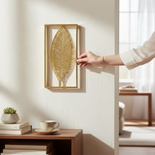 Folha Gold - Adorno de Parede em Metal