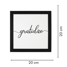Gratidão - Quadro Com Moldura 20x20 cm