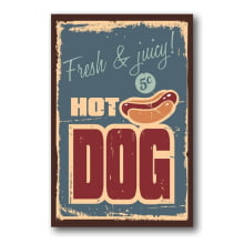 Hot Dog - Quadro Retrô 30x20 cm
