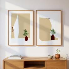 Leveza II - Quadro Decorativo Moderno 70x50 cm