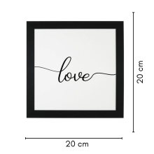 Love - Quadro Com Moldura 20x20 cm
