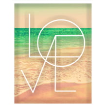 Love - Quadro com Moldura e Vidro