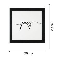 Paz - Quadro Com Moldura 20x20 cm