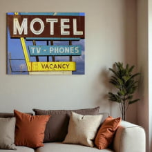 Placa de Motel Retrô - Tv / Phones - Quadros 50x40 cm