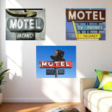 Placa de Motel Vacancy - Quadro Retrô 50 cm