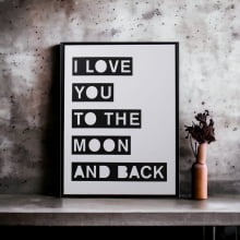 To The Moon And Back - Quadro Decorativo Moderno