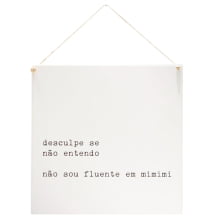 Mimimi - Quadrinho Minimalista 20x20 cm