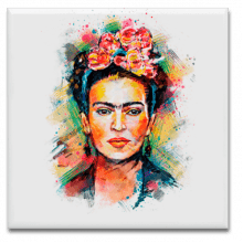 Frida Aquarela - Quadro em Azulejo