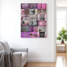 Pink Doors - Quadros Decorativo 80x60 cm