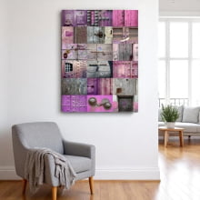 Pink Doors - Quadros Decorativo 80x60 cm