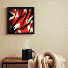 Bandeira Grã Bretanha - Quadro Retrô com Vidro