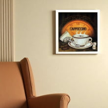Cappuccino - Quadrinho Retrô com Vidro