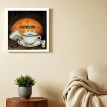 Cappuccino - Quadrinho Retrô com Vidro
