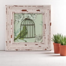 Gaiola III - Quadro Retrô Natureza