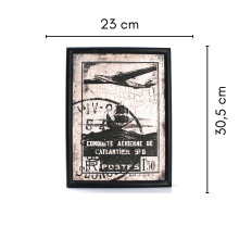 Avião Vintage - Quadro Retrô 30x23 cm