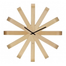 Ribbonwood - Relógio de Parede Minimalista Moderno em Madeira