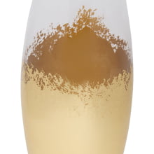 Aurum - Vaso em Vidro com detalhes em dourado