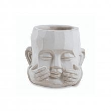 Budas - Kit com 3 Cachepots em Cimento