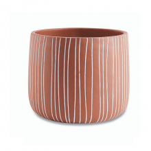 Linhas - Kit Cachepots Altos em Cimento 3 Peças (P+M+G)