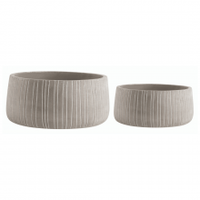 Duo Cânon - Kit Cachepots Baixos em Cimento 2 Peças (M+G)