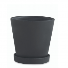 Minimalistas - Kit com 3 Vasos em Cimento Com Pratinhos (P+M+G)